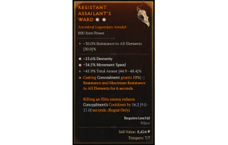 Legendary Amulet[*34.5 MS | *23.6% DEX | 45.9 TA]