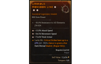 Legendary Amulet[*34.5 MS | *15 ATKSPD | *72.6 TA]