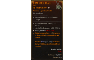 Legendary Amulet[Druid | *3 QS | 23 MS | 40 FR]