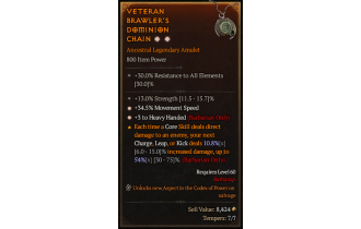 Legendary Amulet[Barbarian | *3 HeavyHanded | *34.5 MS | 13% STR]