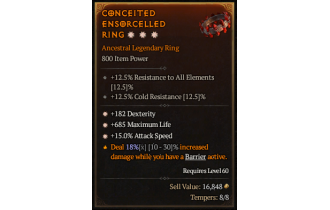 Legendary Ring[*15 ATKSPD | *182 DEX | *685 Life]