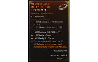 Legendary Ring[*15 ATKSPD | *9 LHC | 450 Life]