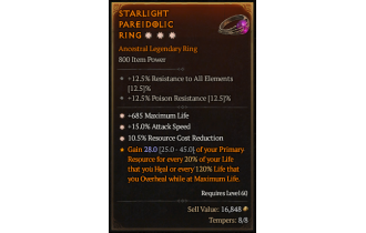 Legendary Ring[*15 ATKSPD | *685 Life | *10.5 RCR]