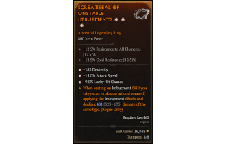 Legendary Ring[*15 ATKSPD | *182 DEX | *9 LHC]