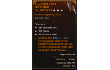 Legendary Gloves[*15 ATKSPD | *352 Armor | *685 Life]