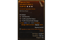 Legendary Gloves[*12 LHC | *75 DMG_Crit | *182 DEX]