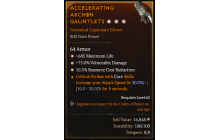 Legendary Gloves[*75 DMG_Vulnerable | *10.5 RCR | *685 Life]