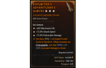 Legendary Gloves[*15 ATKSPD | *75 DMG_Vulnerable | *685 Life]