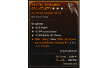 Legendary Gloves[*15 ATKSPD | *12 LHC | *352 Armor]