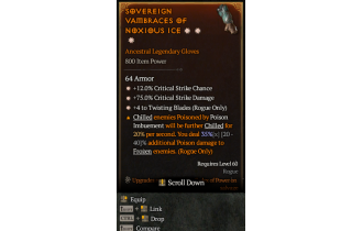 Legendary Gloves[TwistingBlades | *4 TwistingBlades | *12 Crit | *75 DMG_Crit]