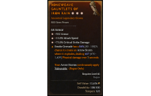 Legendary Gloves[*15 ATKSPD | *75 DMG_Crit | *352 Armor]