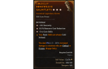 Legendary Gloves[*3 CoreSkills | *10.5 RCR | *182 DEX]