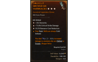 Legendary Gloves[*75 DMG_Crit | *10.5 RCR | *182 DEX]