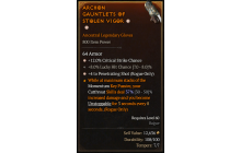 Legendary Gloves[PenetratingShot | *4 PenetratingShot | *12 Crit | 8 LHC]