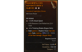 Legendary Gloves[TwistingBlades | *4 TwistingBlades | *15 ATKSPD]