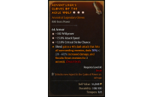 Legendary Gloves[*12 Crit | *15 ATKSPD | *182 WP]