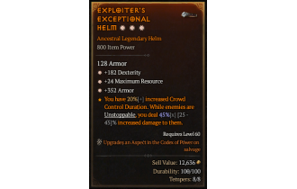 Legendary Helm[*352 Armor | *24 MR | *182 DEX]