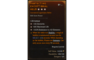 Legendary Helm[*18 ResistAll | *182 DEX | *685 Life]