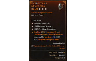 Legendary Helm[*13.2 CDR | *24 MR | *685 Life]