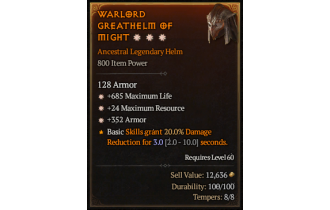 Legendary Helm[*352 Armor | *24 MR | *685 Life]