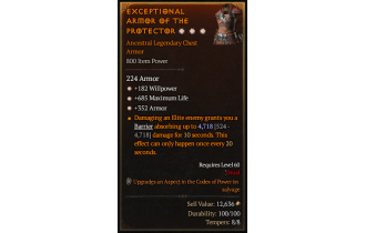 Legendary Chest Armor[*352 Armor | *182 WP | *685 Life]