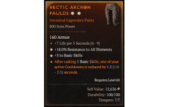 Legendary Pants[*3 BasicSkills | *18 ResistAll]