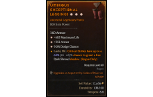 Legendary Pants[*352 Armor | *9 Dodge | *685 Life]