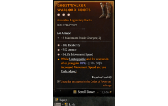 Legendary Boots[*34.5 MS | *352 Armor | *182 DEX]