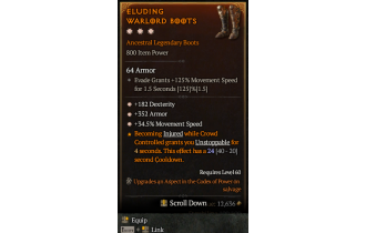 Legendary Boots[*34.5 MS | *352 Armor | *182 DEX]