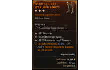 Legendary Boots[*34.5 MS | *18 ResistAll | *182 DEX]