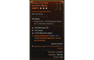 Legendary Boots[*34.5 MS | *352 Armor | *685 Life]