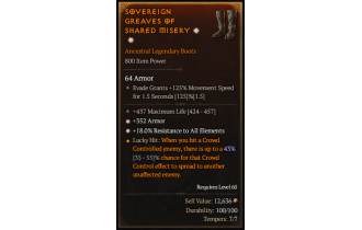 Legendary Boots[*18 ResistAll | *352 Armor | 437 Life]