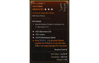 Legendary Boots[*34.5 MS | *352 Armor | *685 Life]