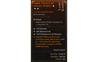 Legendary Boots[*18 ResistAll | *182 DEX | *685 Life]