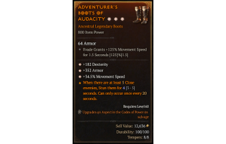 Legendary Boots[*34.5 MS | *352 Armor | *182 DEX]