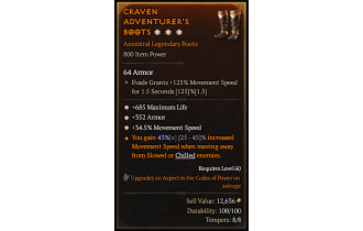 Legendary Boots[*34.5 MS | *352 Armor | *685 Life]