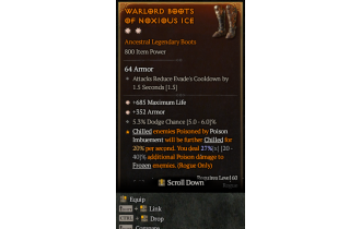 Legendary Boots[*352 Armor | *685 Life]