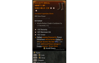 Legendary Boots[*352 Armor | *182 DEX | *685 Life]