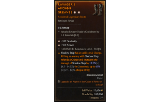 Legendary Boots[*352 Armor | *182 DEX]