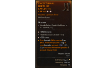 Legendary Boots[*352 Armor | *182 DEX | 424 Life]