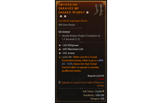 Legendary Boots[*352 Armor | *182 WP | *685 Life]