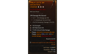 Legendary One-Handed Mace[*75 DMG_Crit | *182 STR | *685 Life]