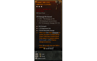 Legendary Two-Handed Mace[*150 DMG_Vulnerable | *363 STR | *1370 Life]