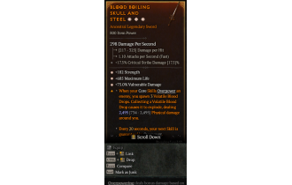 Legendary One-Handed Sword[*75 DMG_Vulnerable | *182 STR | *685 Life]