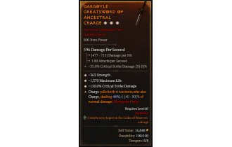 Legendary Two-Handed Sword[*150 DMG_Crit | *363 STR | *1370 Life]