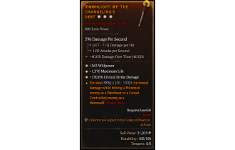 Legendary Staff[*150 DMG_Crit | *363 WP | *1370 Life]