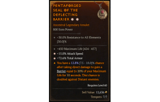 Legendary Amulet[*15 ATKSPD | *72.6 TA | 450 Life]