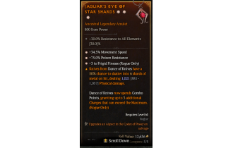 Legendary Amulet[Rogue | *3 FrigidFinesse | *34.5 MS]