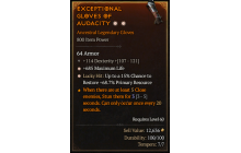 Legendary Gloves[*68.7 LH:Res | *685 Life | 114 DEX]