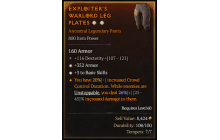 Legendary Pants[*3 BasicSkills | *352 Armor | 116 DEX]